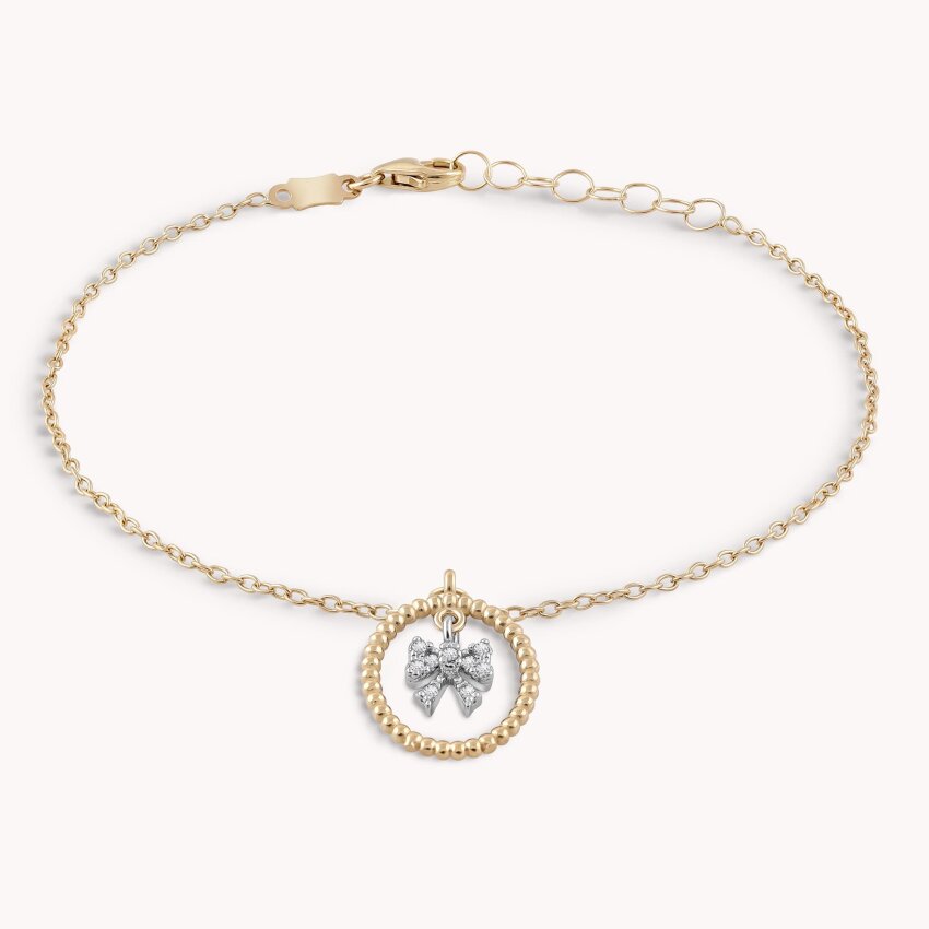 Zlatna narukvica Glossy Bow