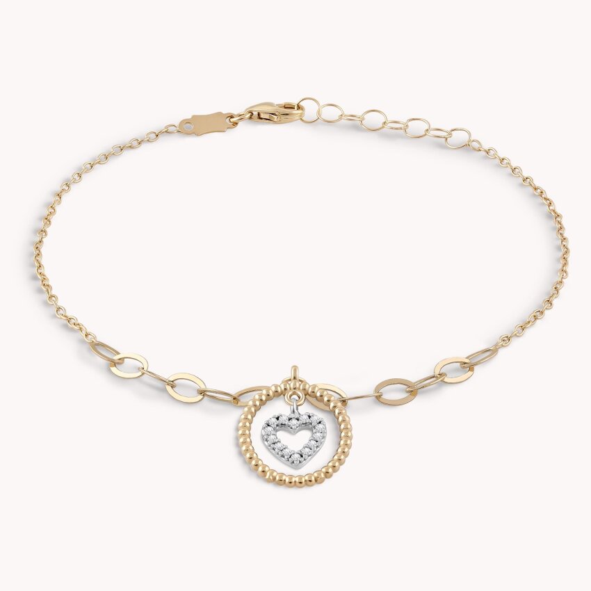 Zlatna narukvica Glossy Love