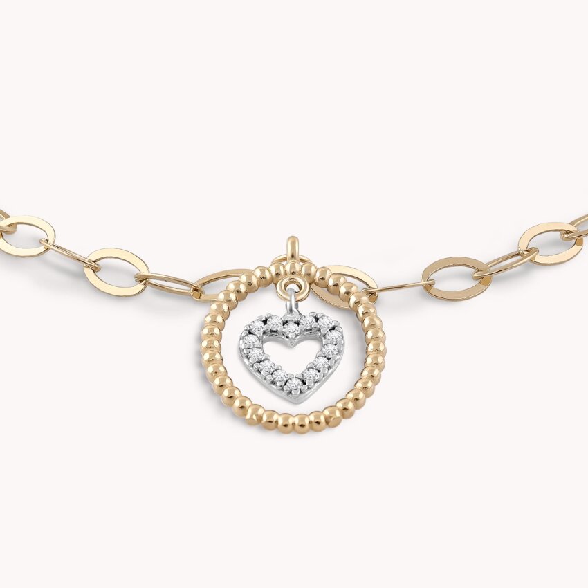 Zlatna narukvica Glossy Love