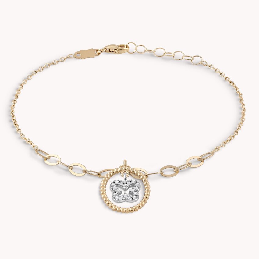 Zlatna narukvica Glossy Butterfly