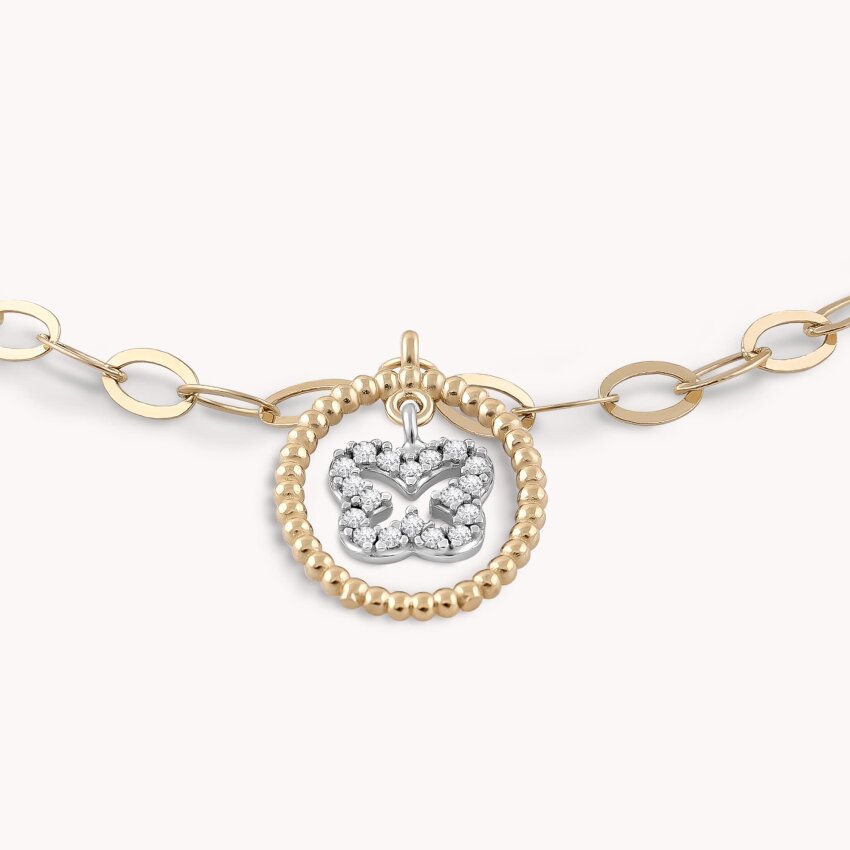 Zlatna narukvica Glossy Butterfly