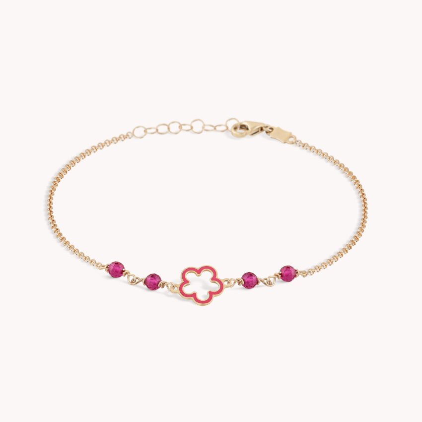 Zlatna narukvica Pink Bloom