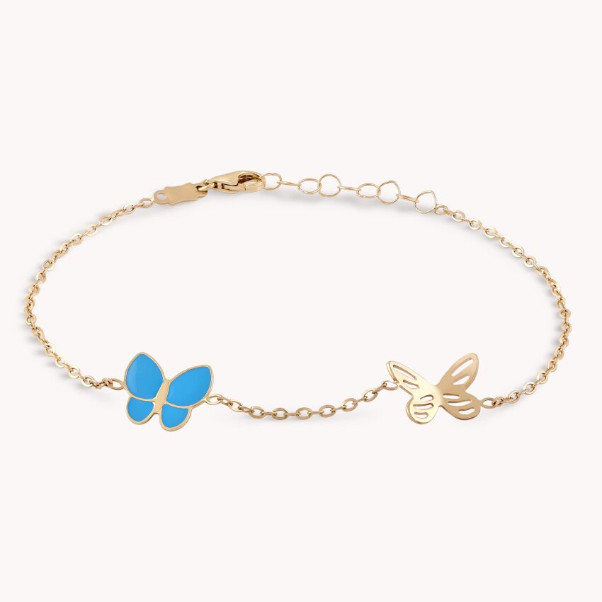 Zlatna narukvica Blue Butterfly