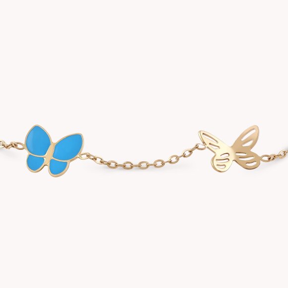 Zlatna narukvica Blue Butterfly