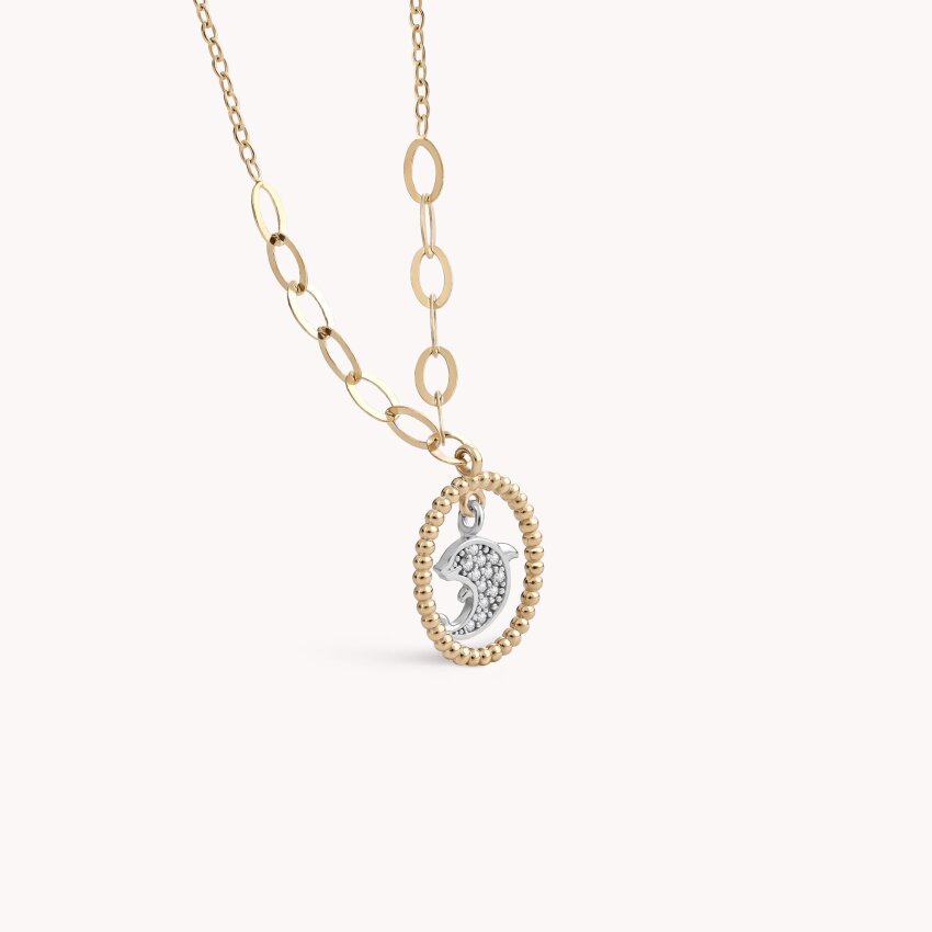 Zlatna ogrlica Glossy Dolphin