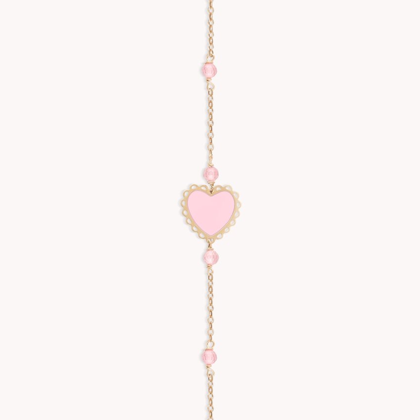 Zlatna narukvica Lovely Pink