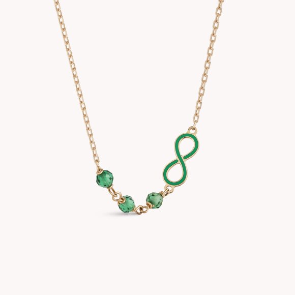Zlatna ogrlica Green Infinity