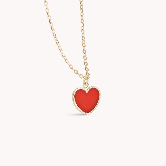 Zlatna ogrlica Red Heart