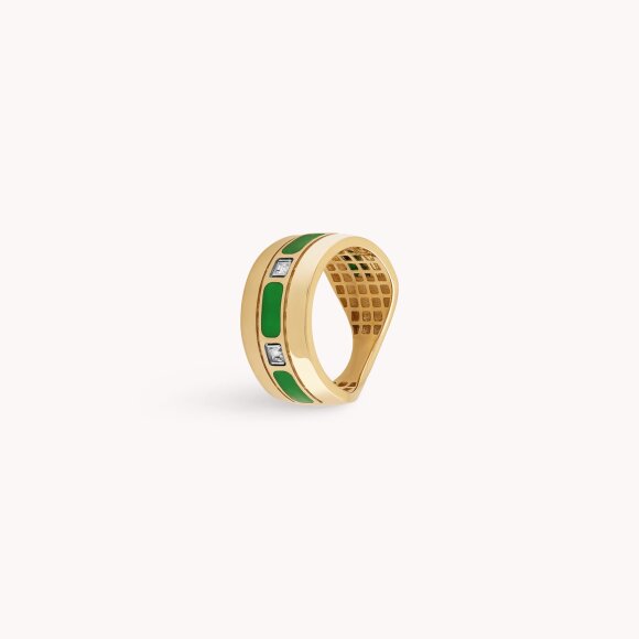 Zlatni prsten Green Detail
