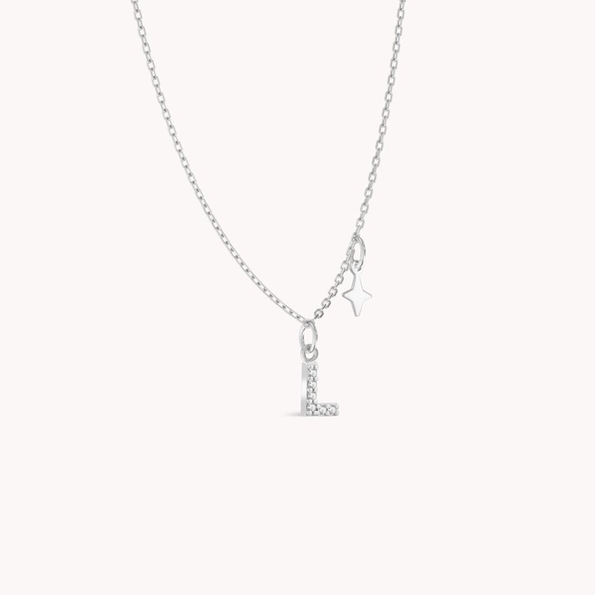 Zlatna ogrlica Shiny Letter L