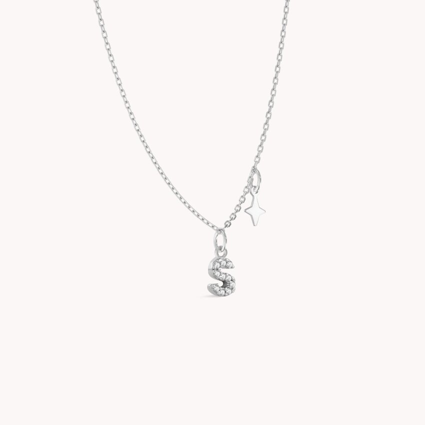 Zlatna ogrlica Shiny Letter S