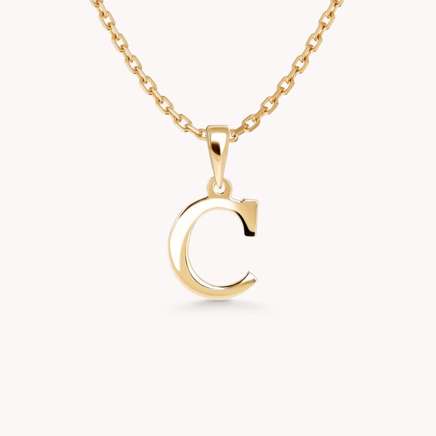 Zlatni privjesak Letter C