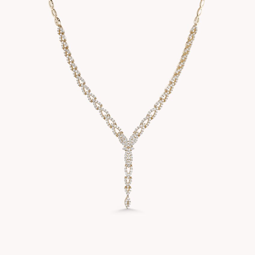 Zlatna ogrlica Royal Leaf