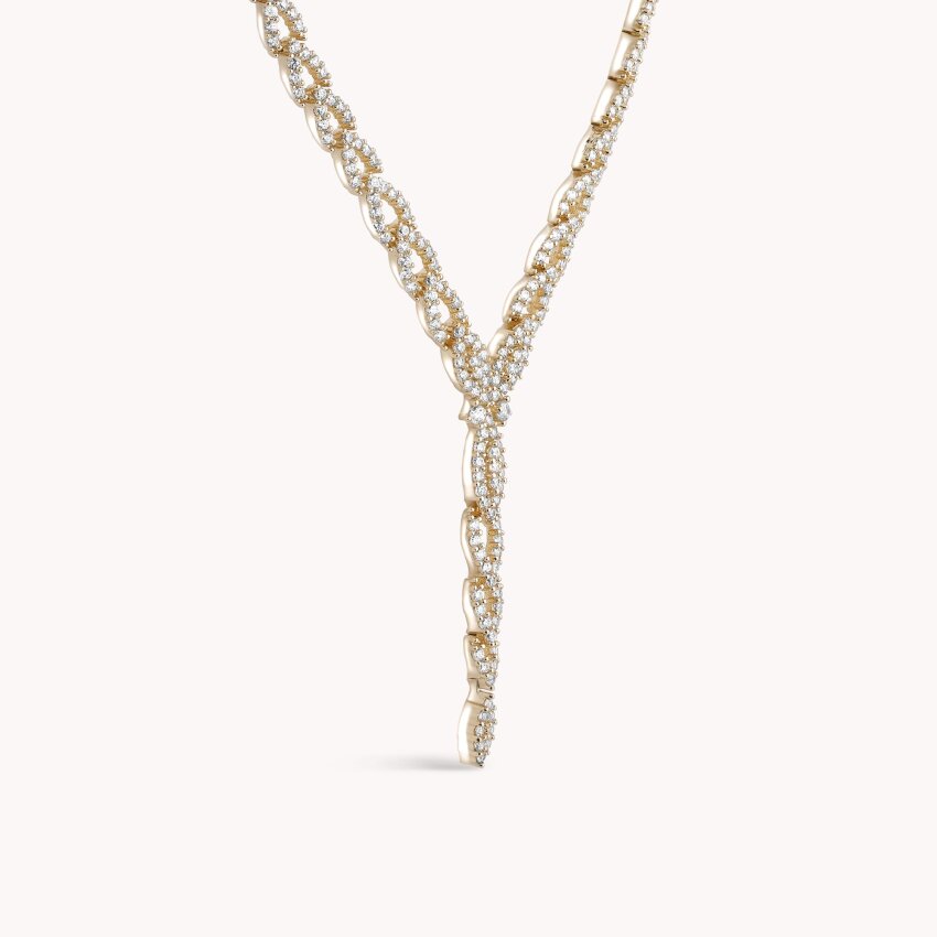 Zlatna ogrlica Royal Leaf