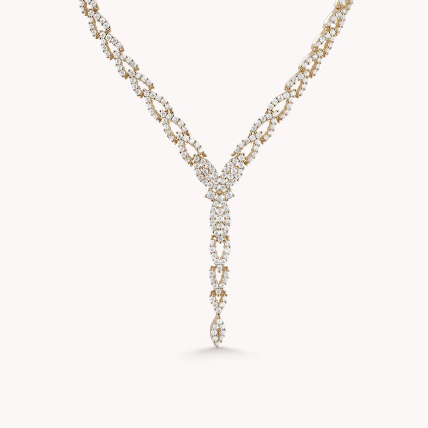 Zlatna ogrlica Royal Leaf