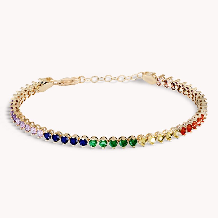 Zlatna narukvica Colorful Sparkle