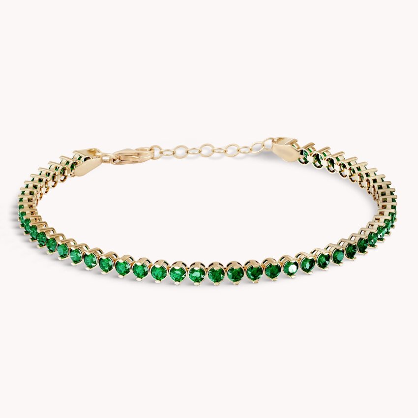 Zlatna narukvica Green Sparkle