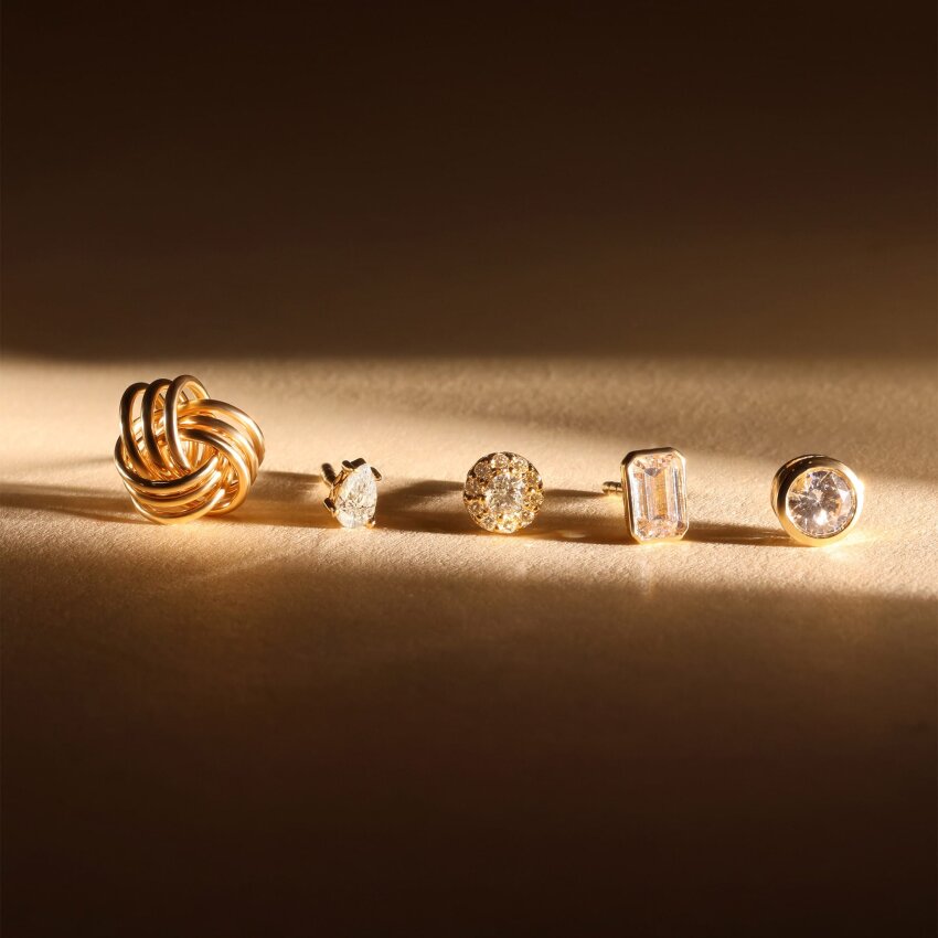 Zlatne naušnice Classic Shine