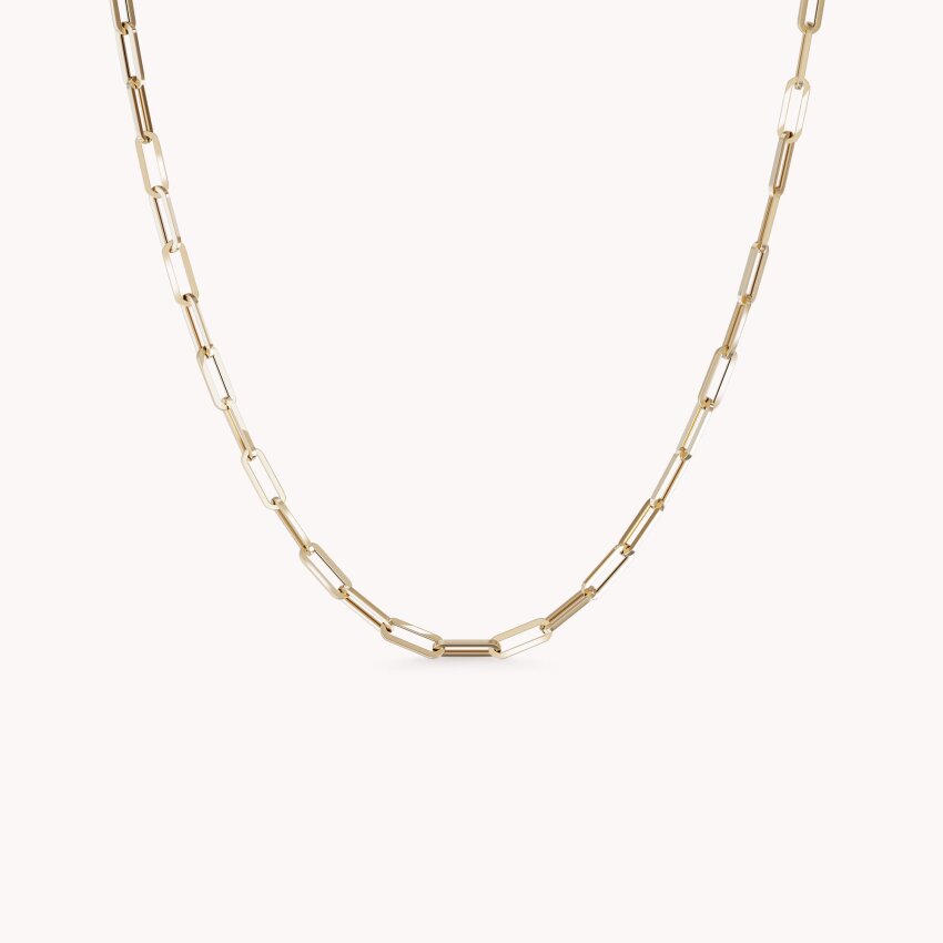 Zlatna ogrlica Paperclip