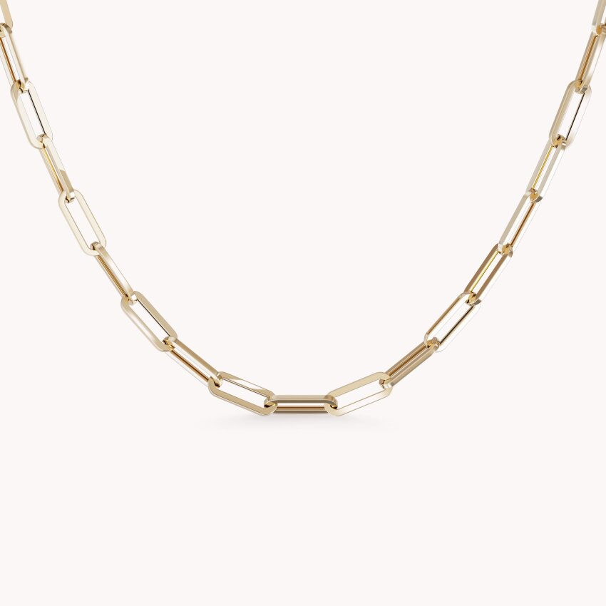 Zlatna ogrlica Paperclip