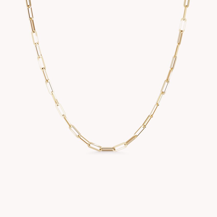 Zlatna ogrlica Gold Paperclip