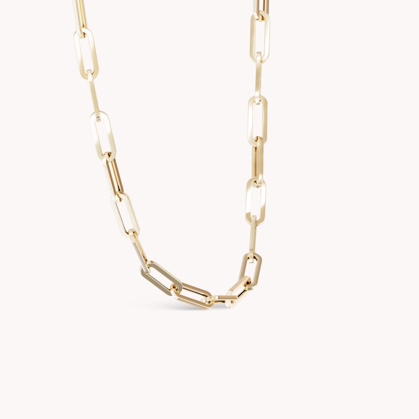 Zlatna ogrlica Gold Paperclip