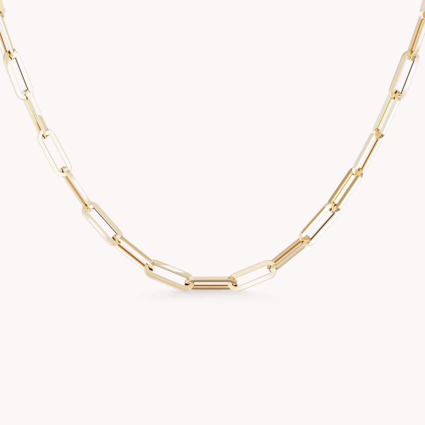 Zlatna ogrlica Gold Paperclip