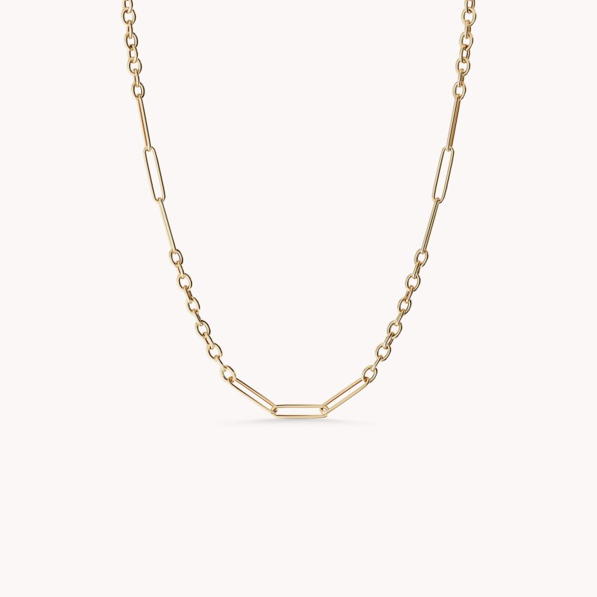 Zlatna ogrlica Paperclip Chain