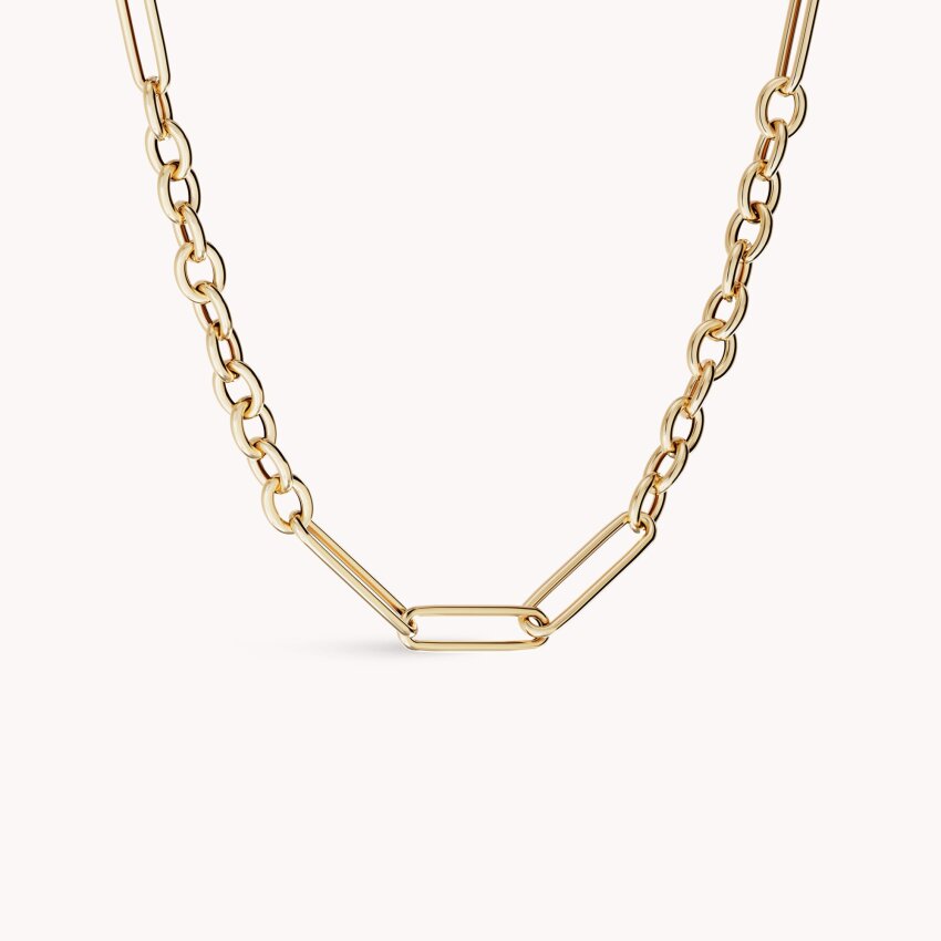 Zlatna ogrlica Paperclip Chain