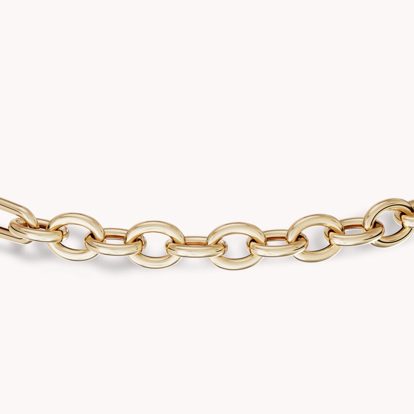 Zlatna narukvica Paperclip Chain