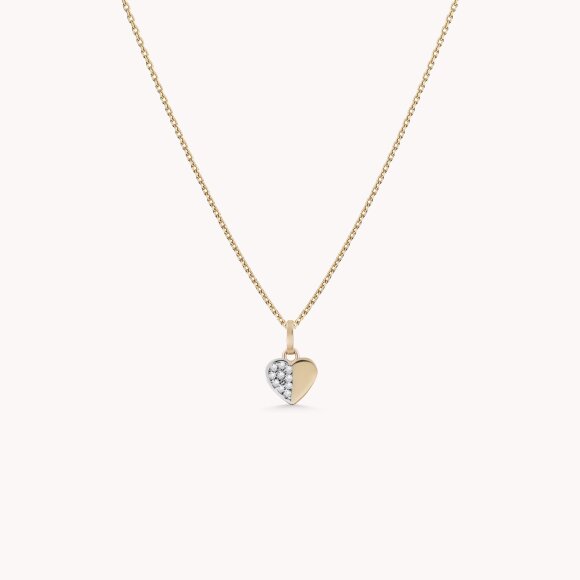 Zlatna ogrlica Half Heart