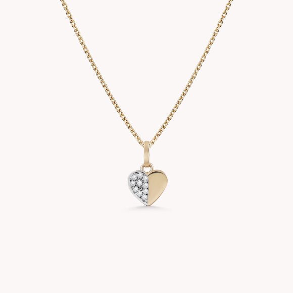 Zlatna ogrlica Half Heart