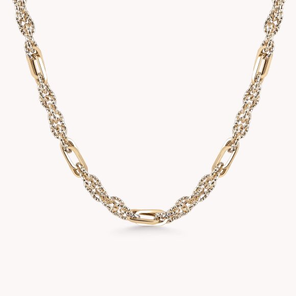 Zlatna ogrlica Pleated Link