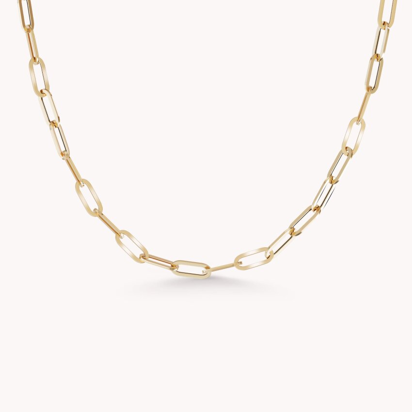 Zlatna ogrlica Full Paperclip