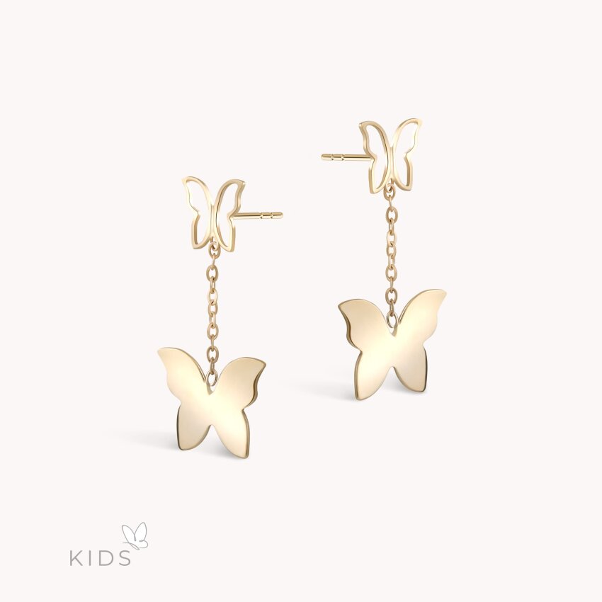 Zlatne naušnice Golden Butterfly