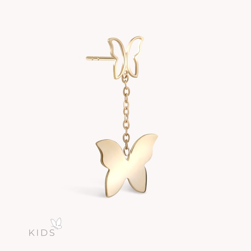Zlatne naušnice Golden Butterfly