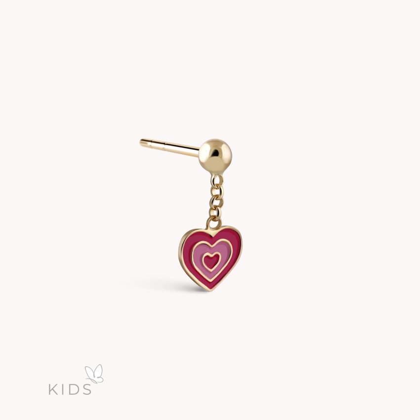 Zlatne naušnice Rose Heart