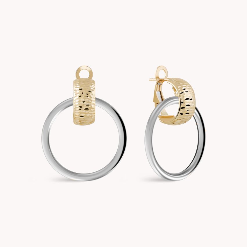 Zlatne naušnice Double Link
