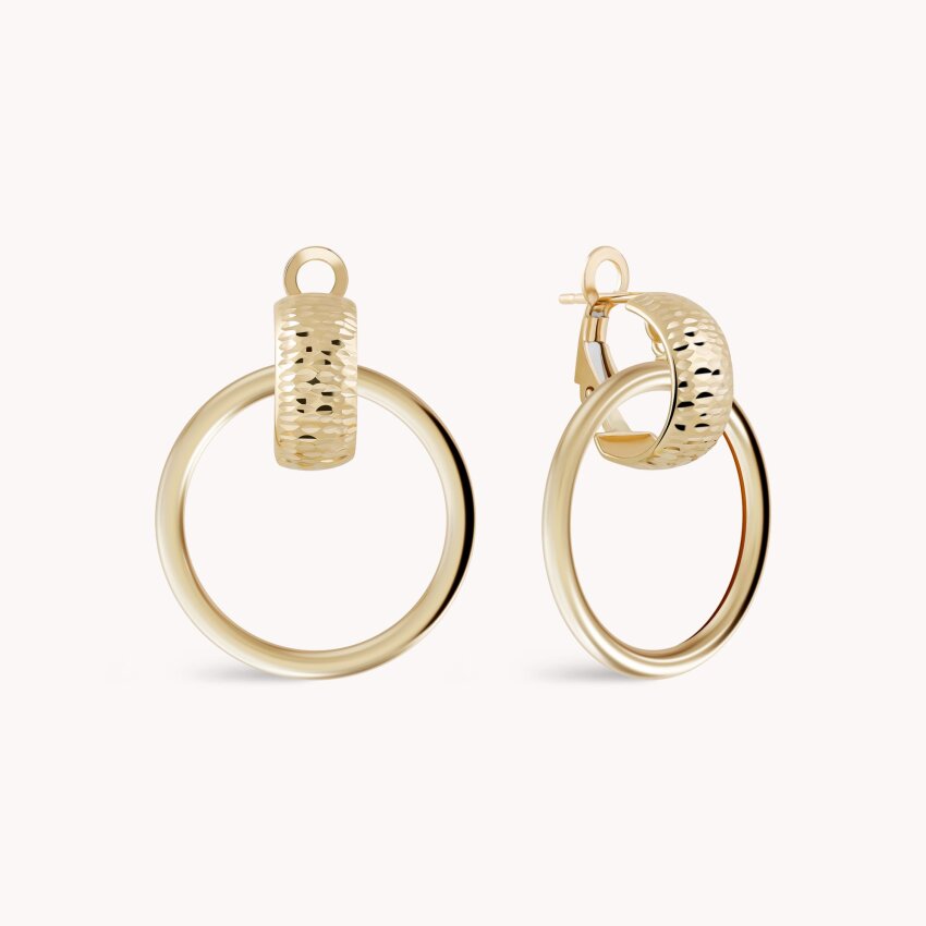 Zlatne naušnice Double Golden Link