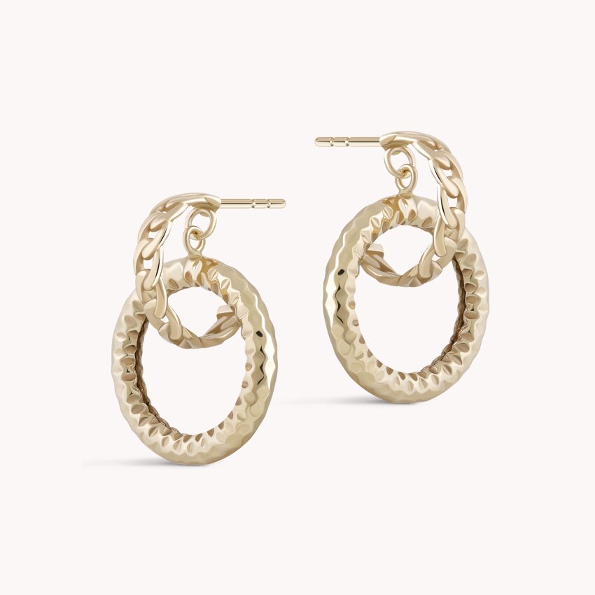 Zlatne naušnice Elegant Classic Link