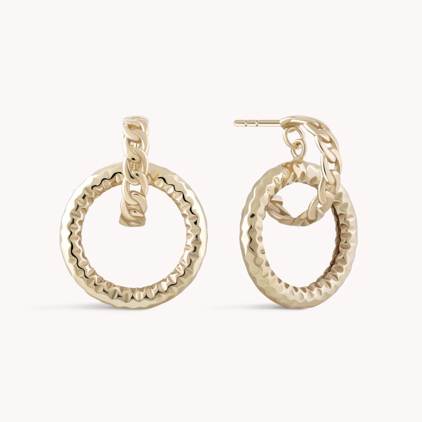 Zlatne naušnice Elegant Classic Link