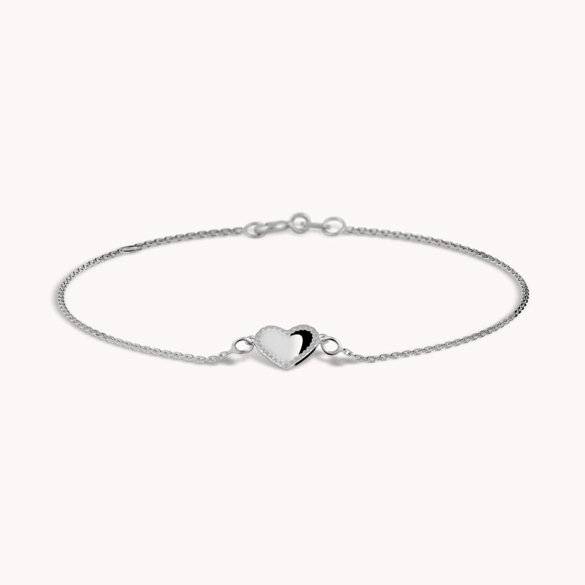 Zlatna narukvica Srce s uzorkom