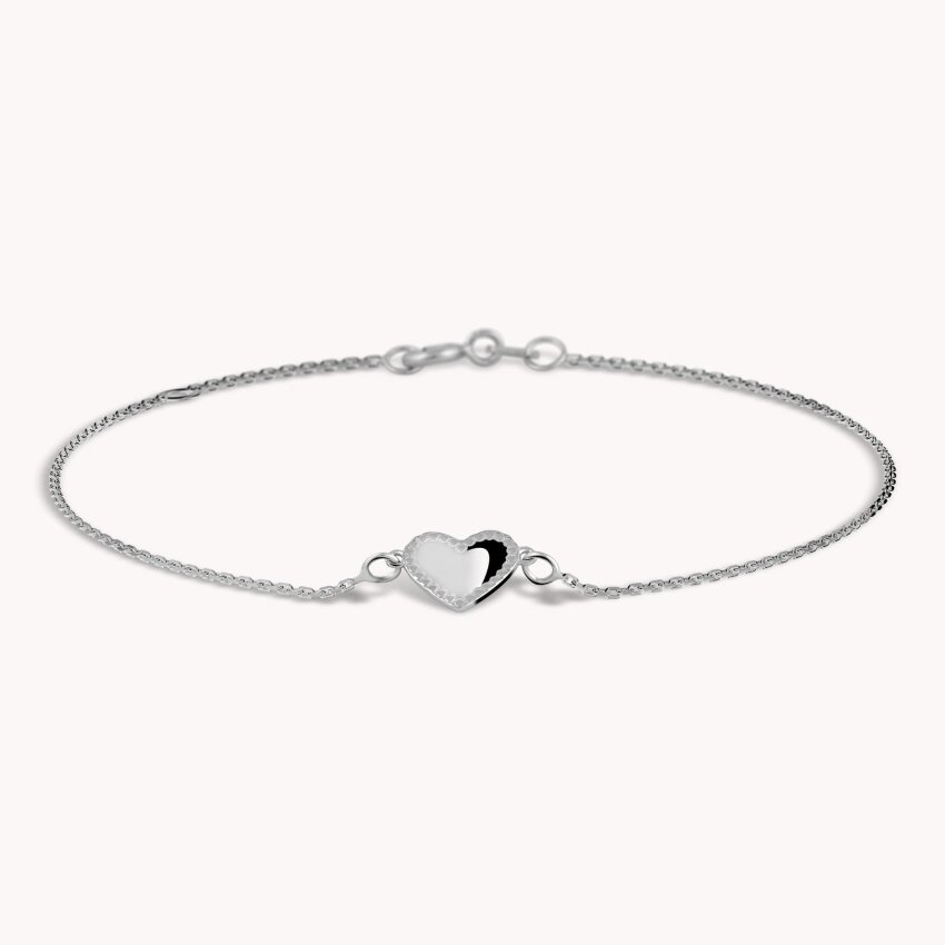 Zlatna narukvica Srce s uzorkom