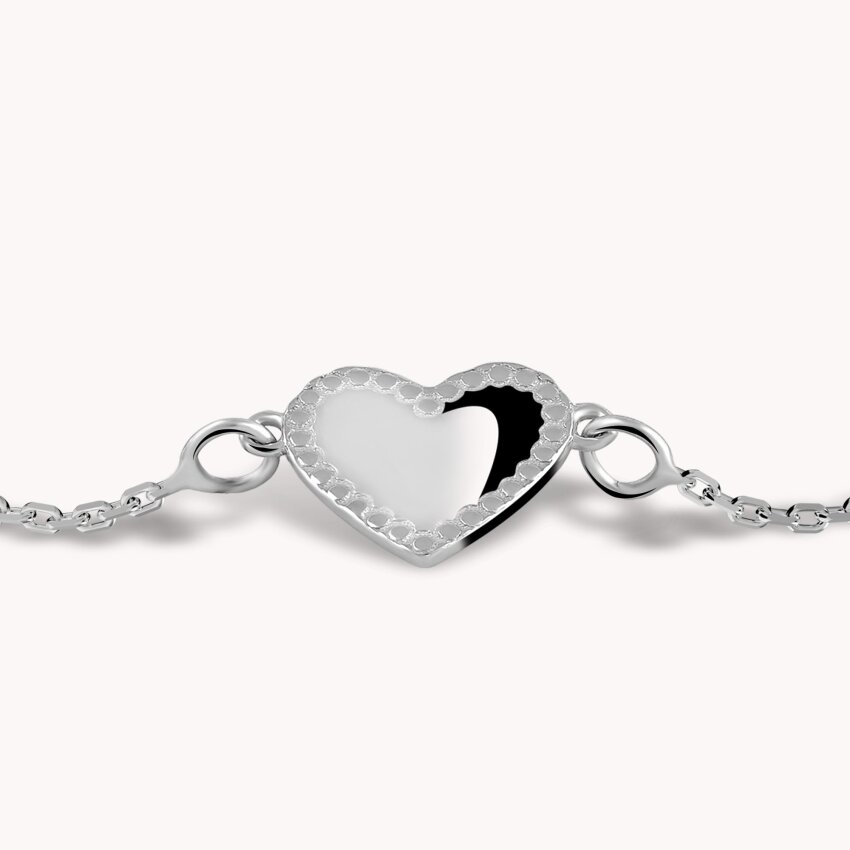 Zlatna narukvica Srce s uzorkom