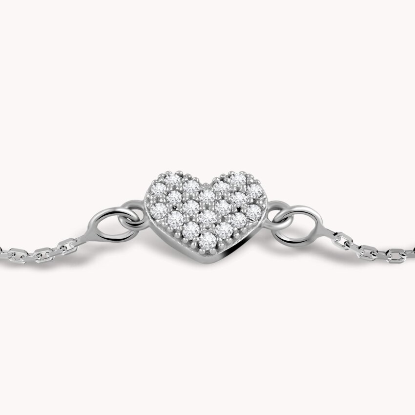 Zlatna narukvica Srce s cirkonima