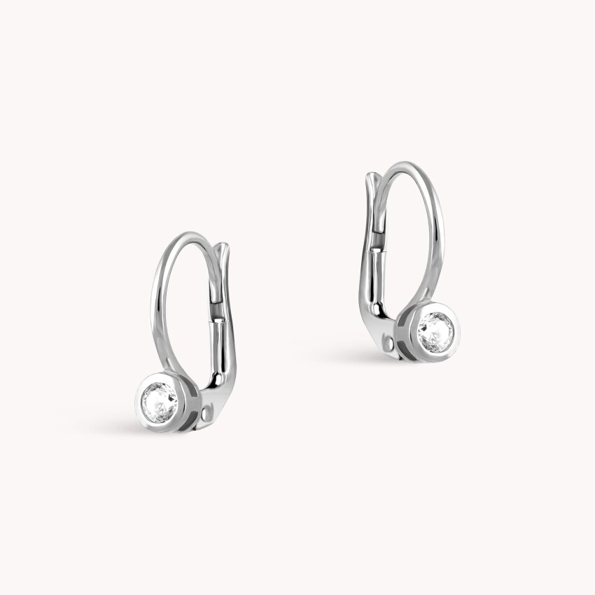 Zlatne naušnice Sjajni detalji Bijelo zlato