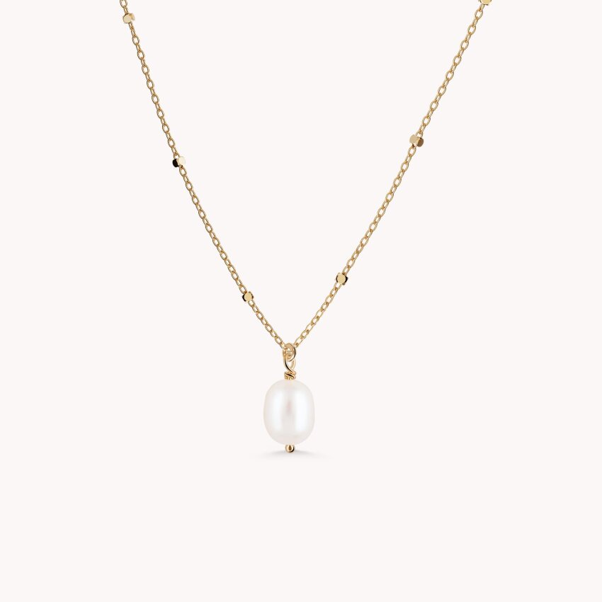 Zlatna ogrlica Biser s okruglim detaljima