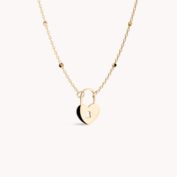 Zlatna ogrlica Srce s ključanicom