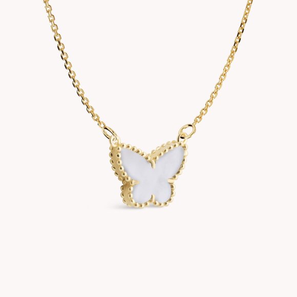 Zlatna ogrlica Leptir Bijeli