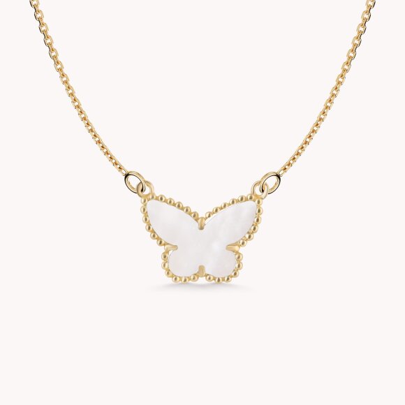 Zlatna ogrlica Leptir Bijeli